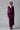 Wine V-Neck Concept Sari - Bhaavya Bhatnagar