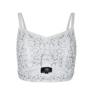 Ivory Embellished Bustier - Bhaavya Bhatnagar