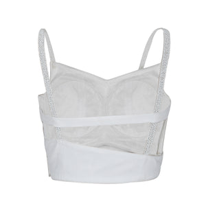 Ivory Embellished Bustier - Bhaavya Bhatnagar