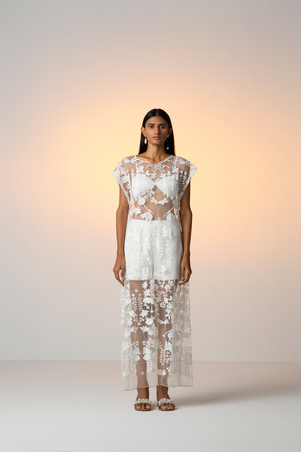 Ivory Meadow Dress with Shorts [ Set ]