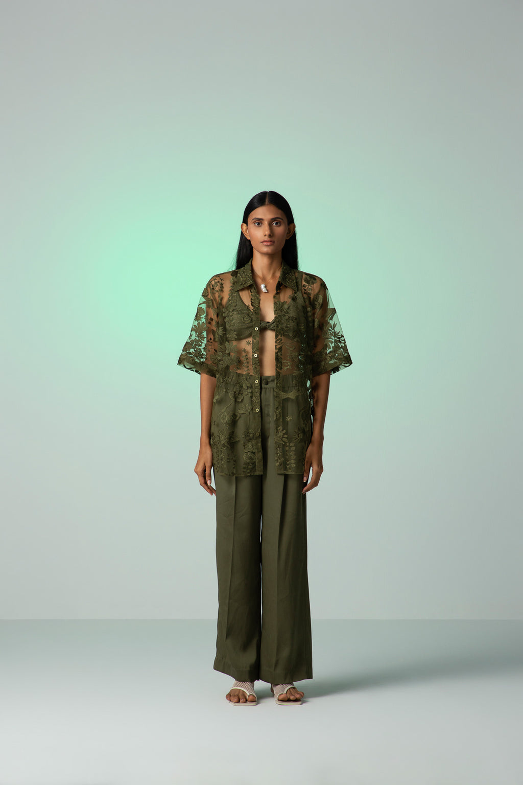 MEADOW Bowling Shirt [ Olive ]