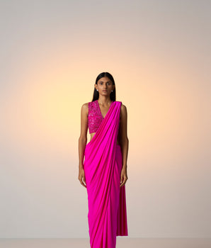 DAHLIA [ Sari Set / Pink ]