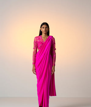 PINK MEADOWS [ Sari Set ]