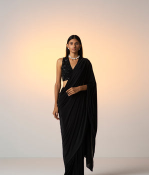 DAHLIA [ Sari Set / Black ]