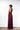 Wine V-Neck Gown - Bhaavya Bhatnagar