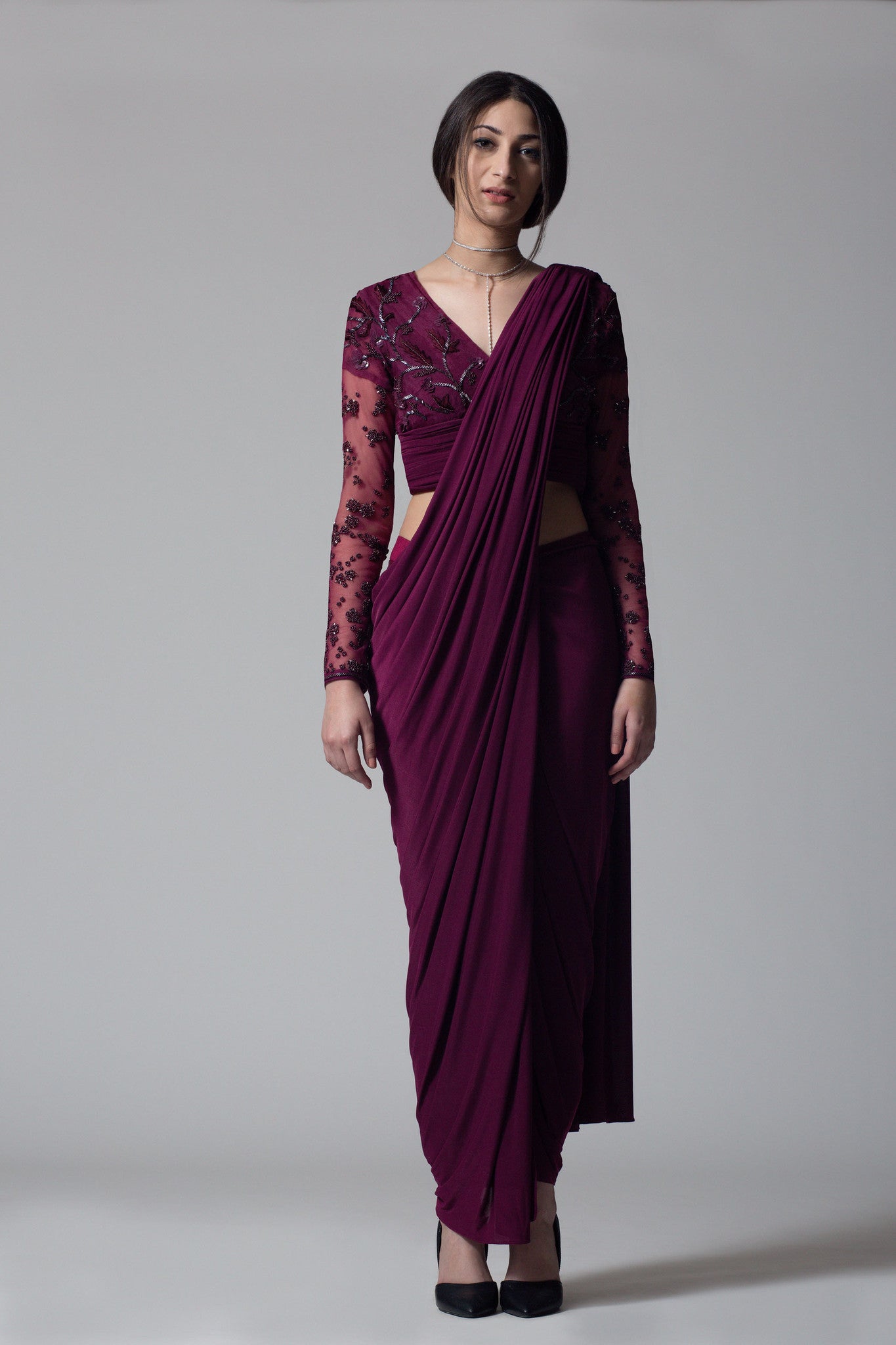 Rust Silk Saree With Blouse 256556