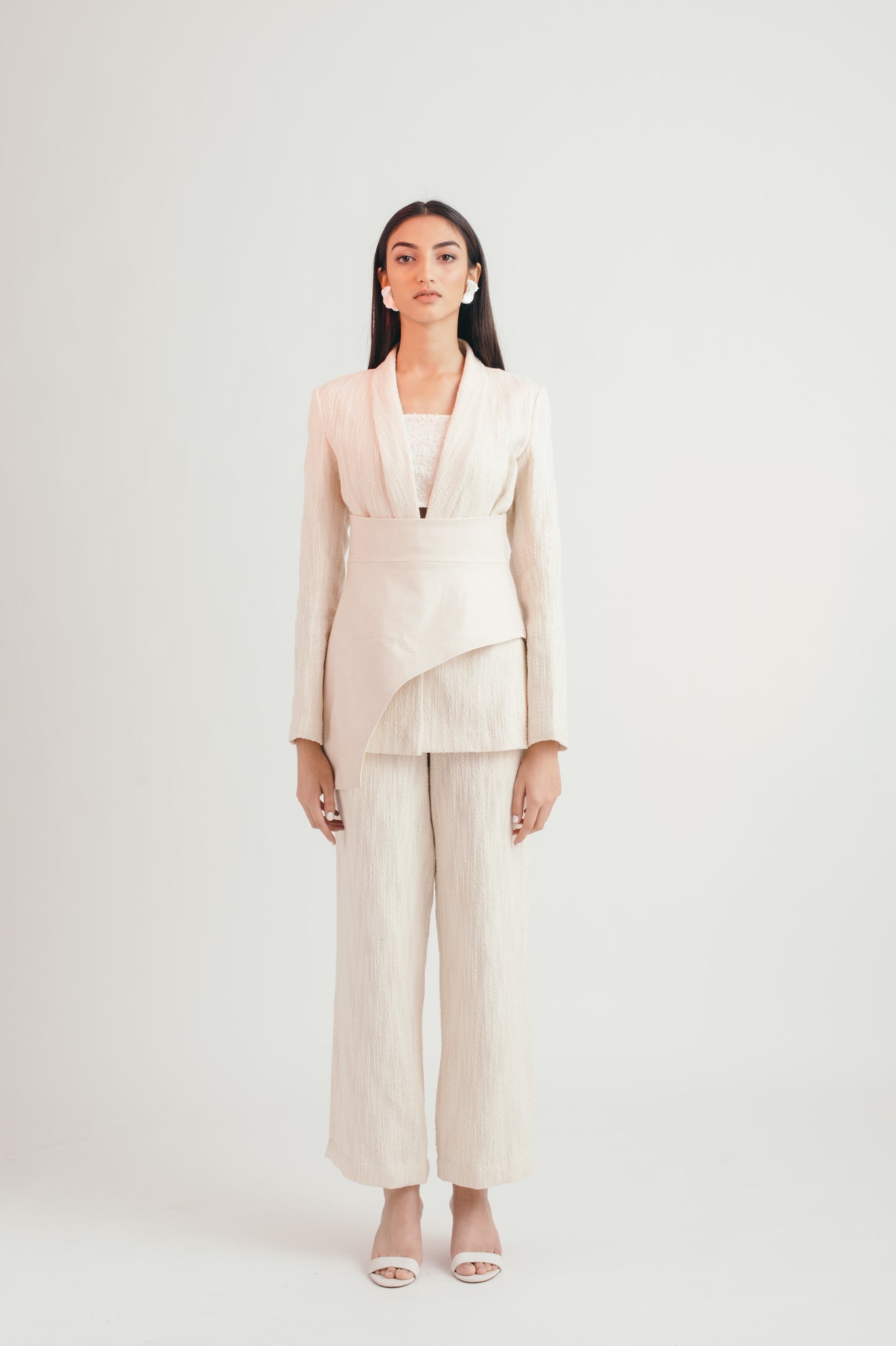 Ivory Cloud All Weather Blazer - Bhaavya Bhatnagar