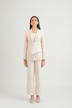 Ivory Cloud All Weather Blazer - Bhaavya Bhatnagar
