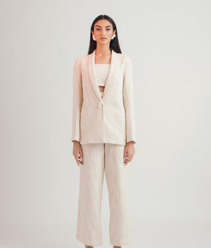 Ivory Cloud All Weather Blazer - Bhaavya Bhatnagar