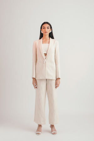 Ivory Cloud All Weather Blazer - Bhaavya Bhatnagar
