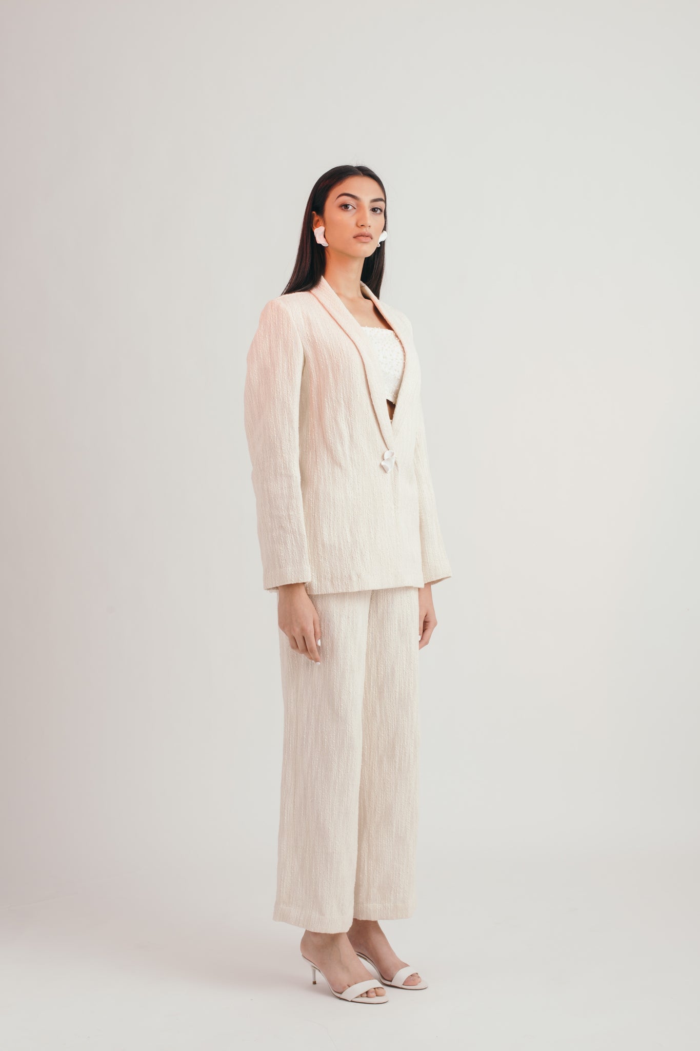 Ivory Cloud All Weather Blazer - Bhaavya Bhatnagar