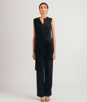 Black Flow Jumpsuit - Bhaavya Bhatnagar