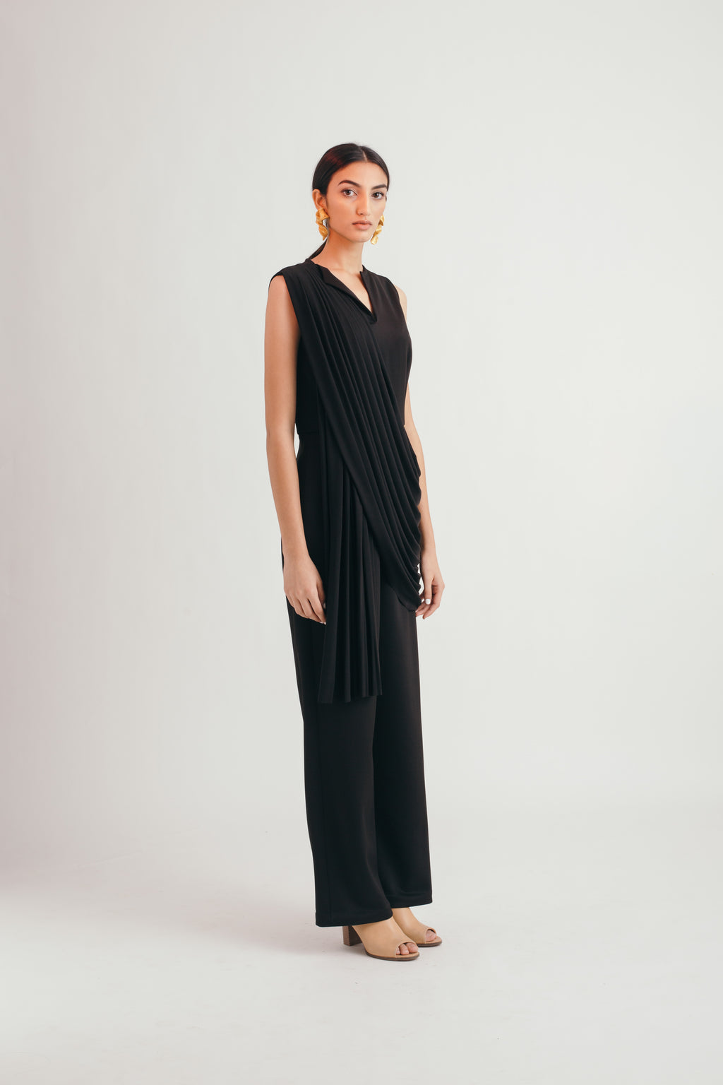 Black Flow Jumpsuit - Bhaavya Bhatnagar