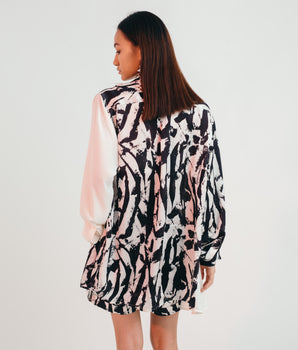 'Harmony In Chaos' Silk Blouse - Bhaavya Bhatnagar
