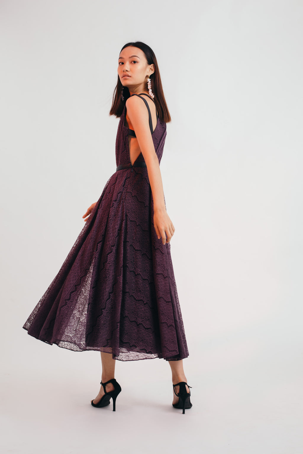 Blackcurrant Across The Floor Dress SMALL/MEDIUM - Bhaavya Bhatnagar