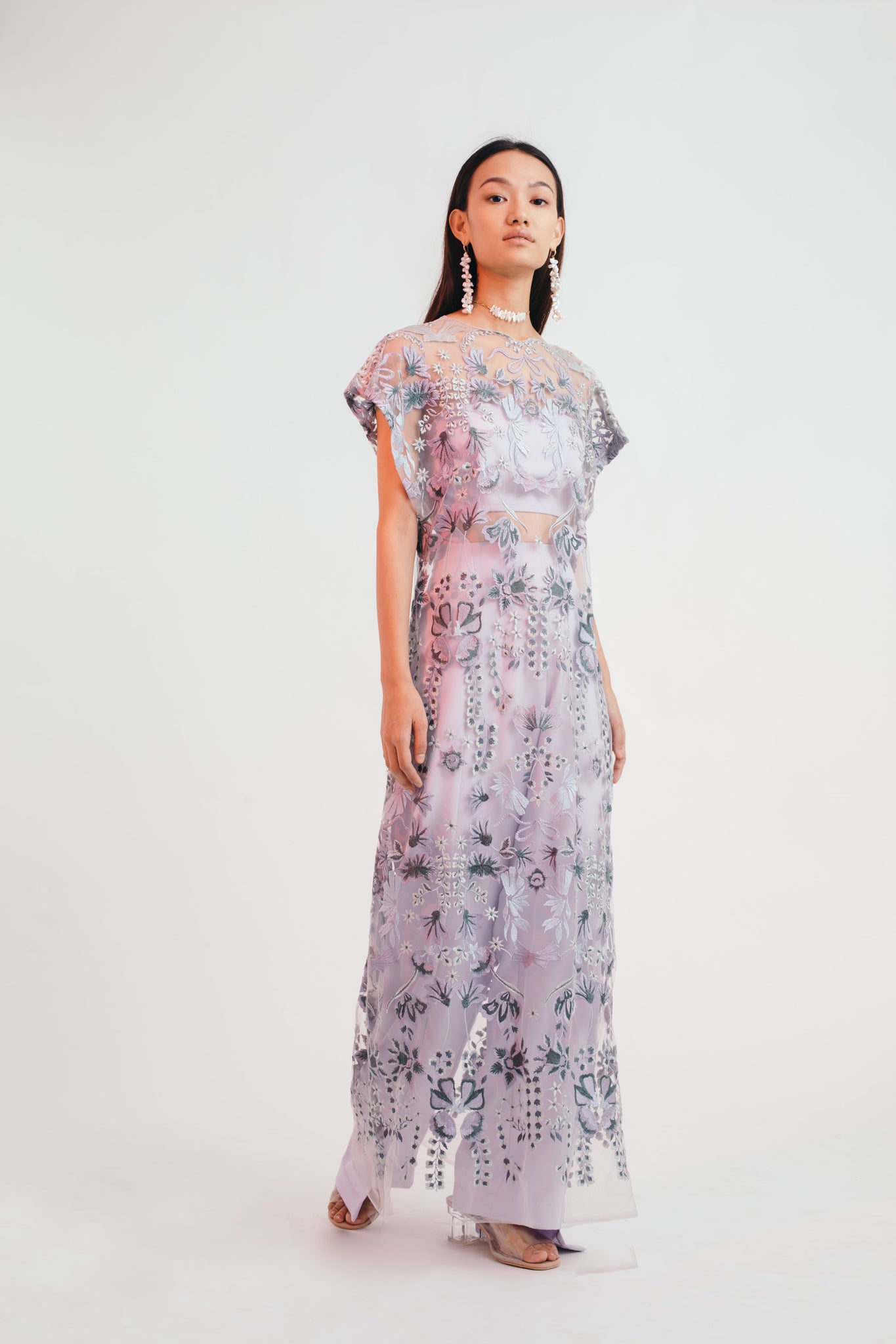 Mystical Meadow Sheer Dress with Pants - Bhaavya Bhatnagar