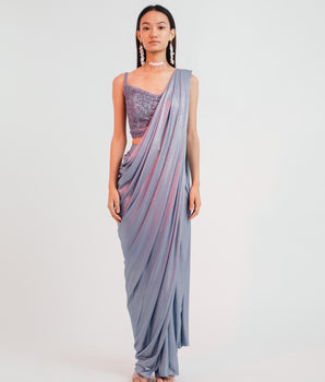 Serenade Three Piece Sari Set - Bhaavya Bhatnagar