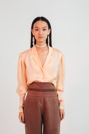 Warm Sunlight Silk Blouse - Bhaavya Bhatnagar
